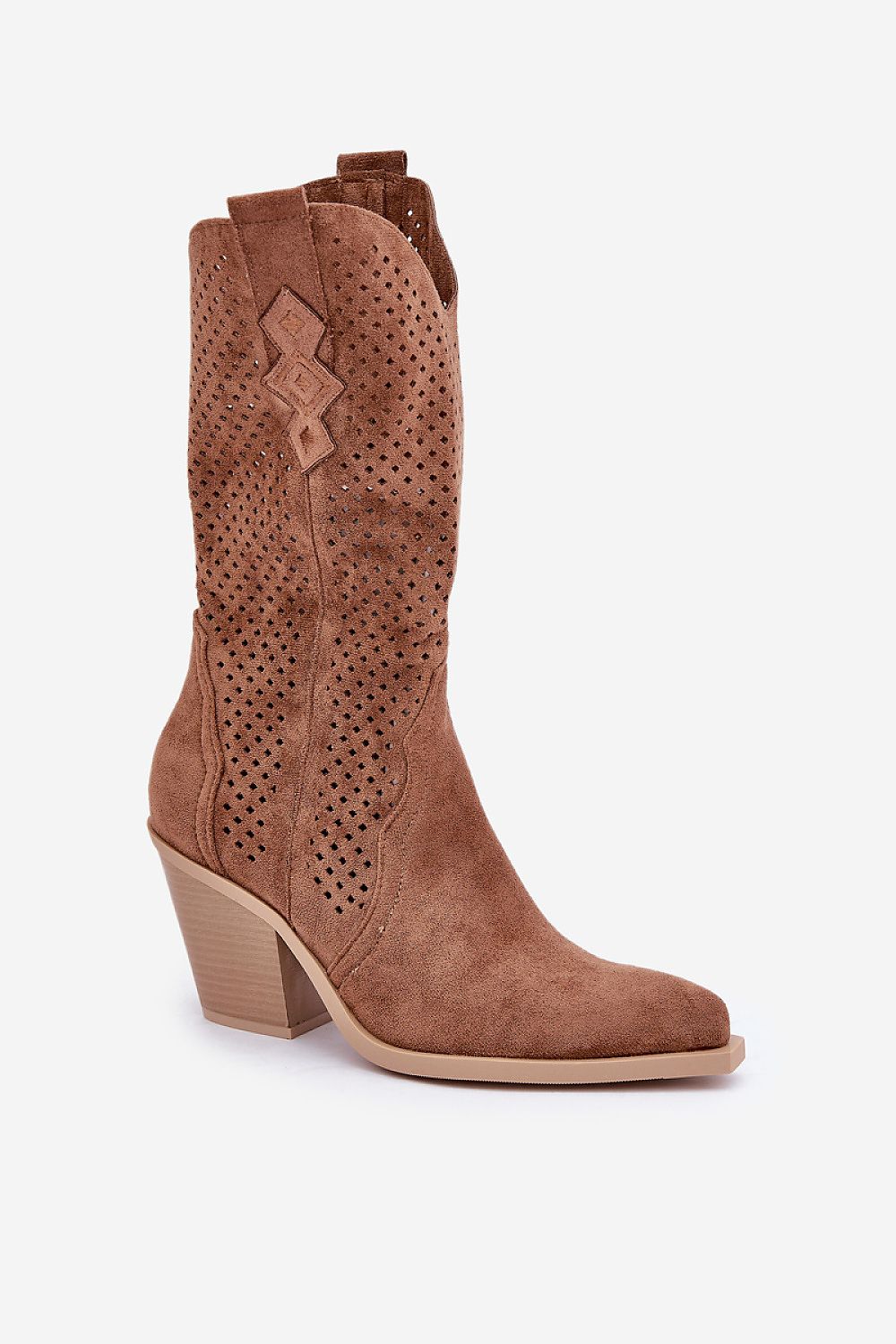 Elegant Women's Cowboy Boots with 7.5cm Heel - EU Sizes 36-41 | Slip-On with Zipper Closure