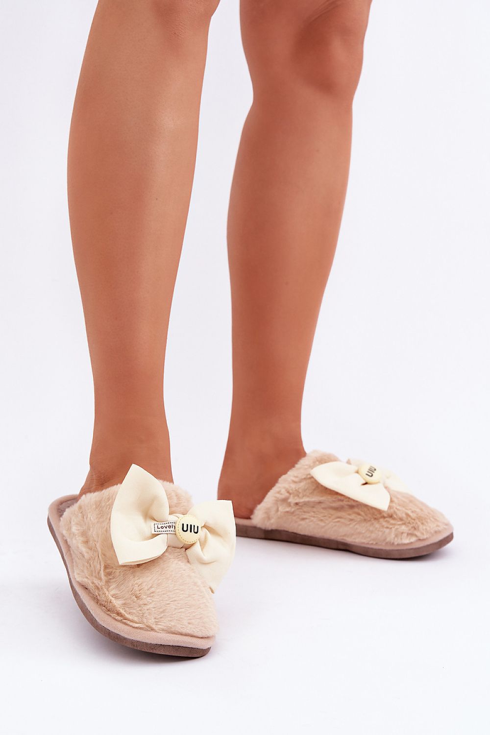 Luxury Women's Warm Slippers EU 36/37 | US 6 With Soft Fur And Charming Bow