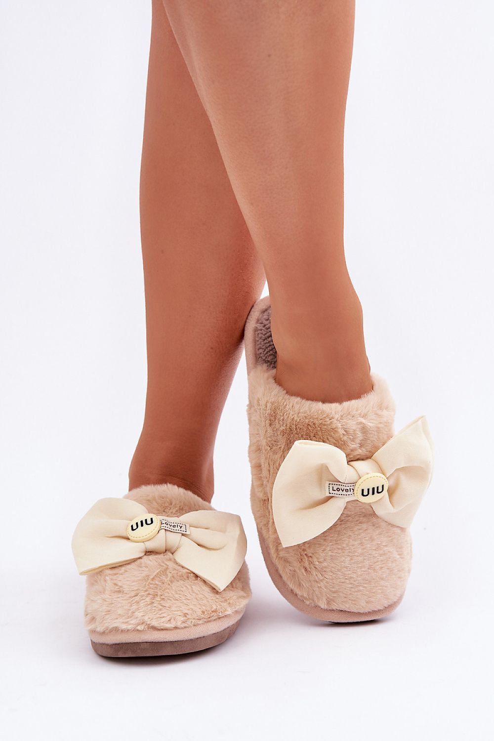 Luxury Women's Warm Slippers EU 36/37 | US 6 With Soft Fur And Charming Bow