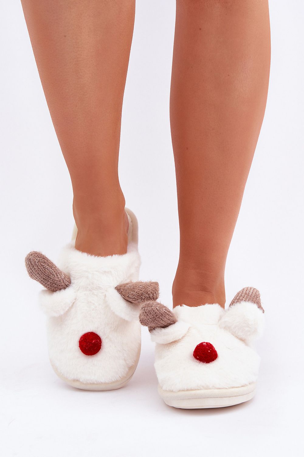 Luxurious Fur Lined Reindeer Motif Slippers | EU Sizes 36-41 | US Sizes 5.5-10.5