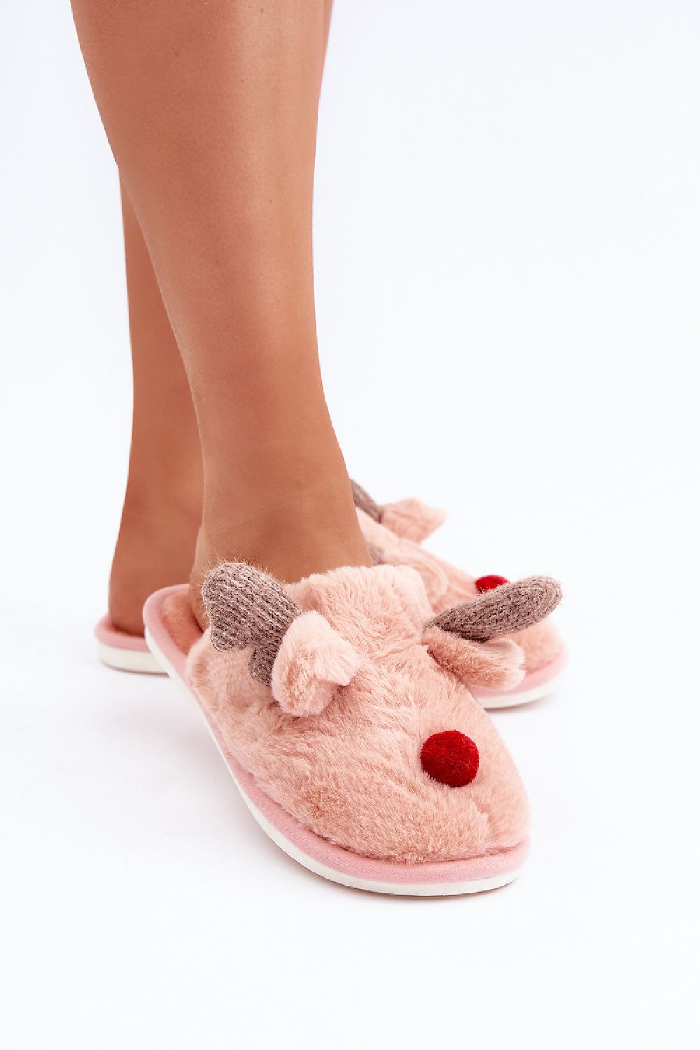 Luxurious Fur Lined Reindeer Motif Slippers | EU Sizes 36-41 | US Sizes 5.5-10.5