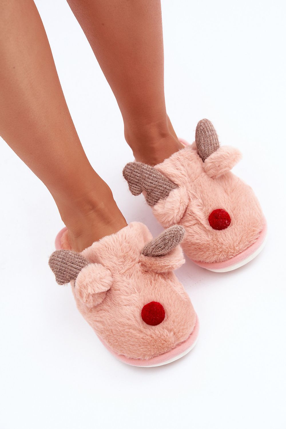 Luxurious Fur Lined Reindeer Motif Slippers | EU Sizes 36-41 | US Sizes 5.5-10.5