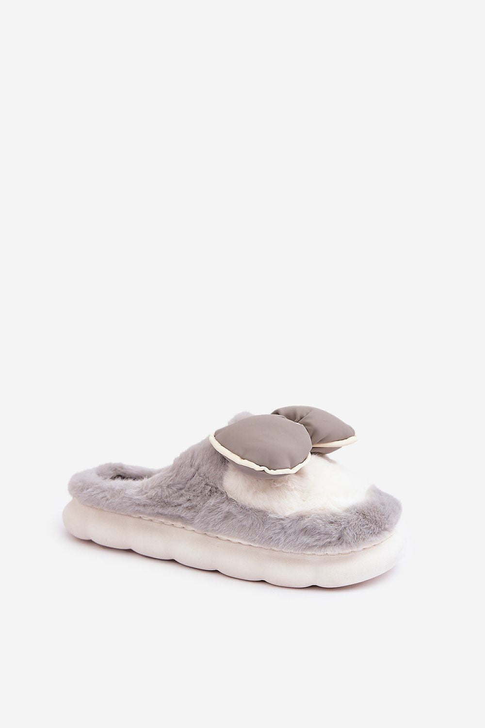 Women's Cozy Fur Slippers with Bow - EU 36/37 | US 6 to EU 40/41 | US 10, Stylish & Warm