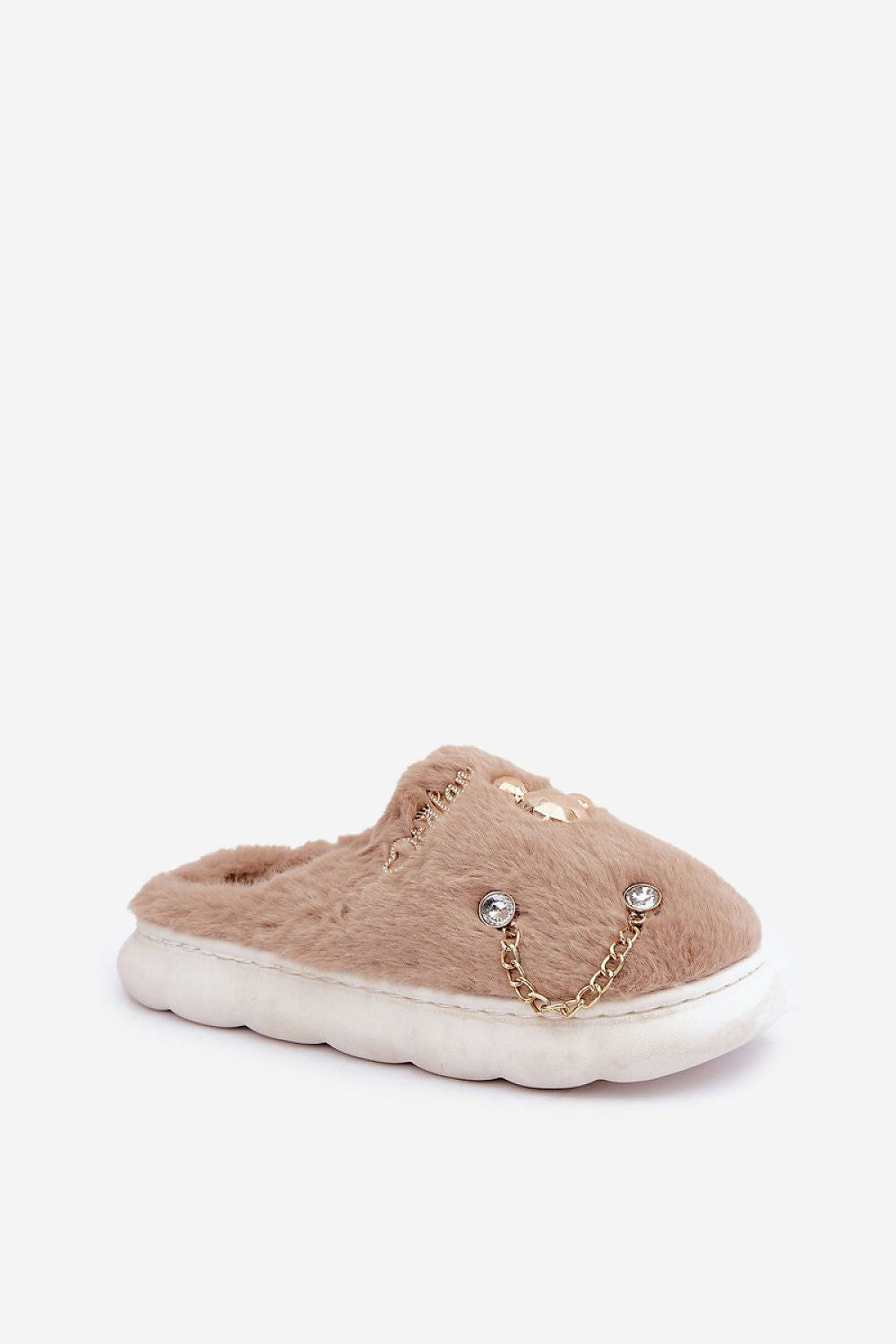 Luxury Women's Fur Slippers with Embellishments, EU 36/37 - 40/41 | US 6 - 10, Soft & Warm Comfort