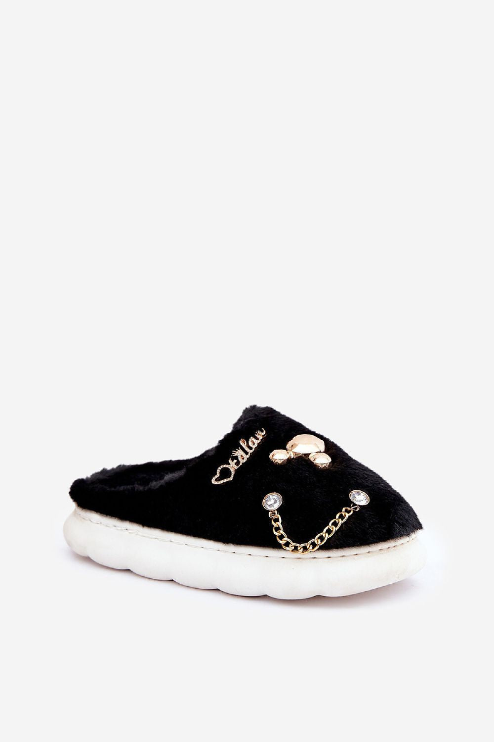 Luxury Women's Fur Slippers with Embellishments, EU 36/37 - 40/41 | US 6 - 10, Soft & Warm Comfort