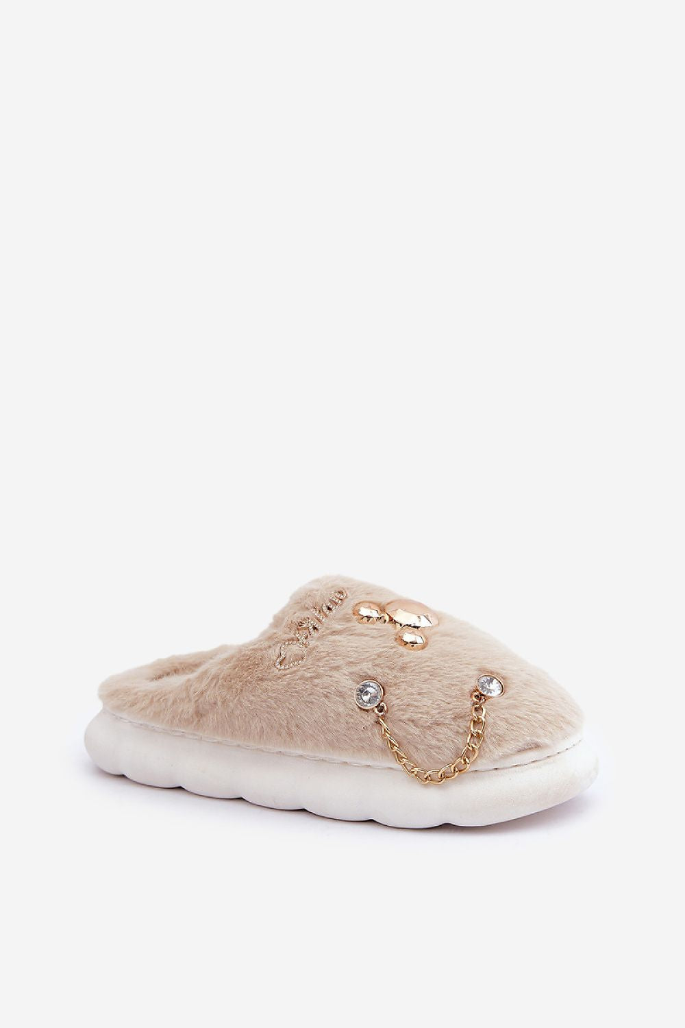 Luxury Women's Fur Slippers with Embellishments, EU 36/37 - 40/41 | US 6 - 10, Soft & Warm Comfort