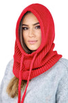 Premium Nilda Luxury Hooded Balaclava - Stylish Neck Warmer in 50% Acrylic, 30% Wool