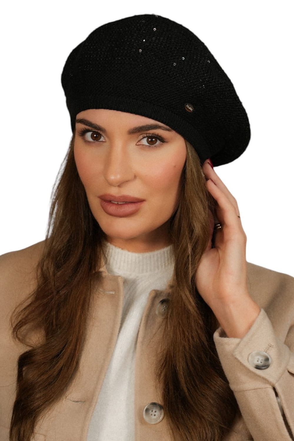 Premium Peony Sequin Beret With Soft Raspberry Polar Insert - Luxurious Style & Comfort