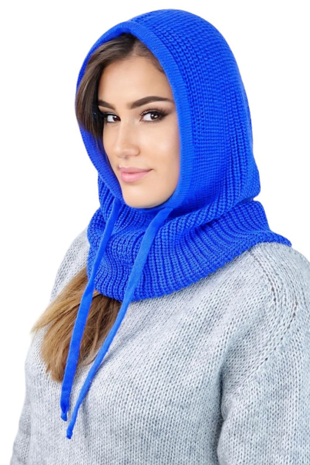 Premium Nilda Luxury Hooded Balaclava - Stylish Neck Warmer in 50% Acrylic, 30% Wool