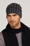 Kamea Pablo Premium Men’s Black Winter Hat - Luxurious Two-Tone Viscose Design