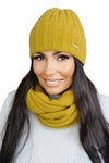 Premium TAHIRA Women's Woolen Hat in Lime with Structural Knit and Wide Cuff