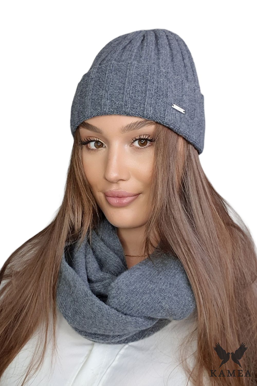 Premium TAHIRA Women's Woolen Hat in Lime with Structural Knit and Wide Cuff