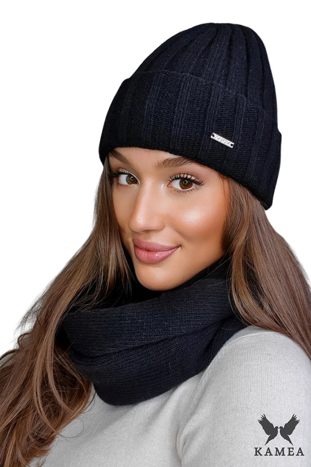 Premium TAHIRA Women's Woolen Hat in Lime with Structural Knit and Wide Cuff