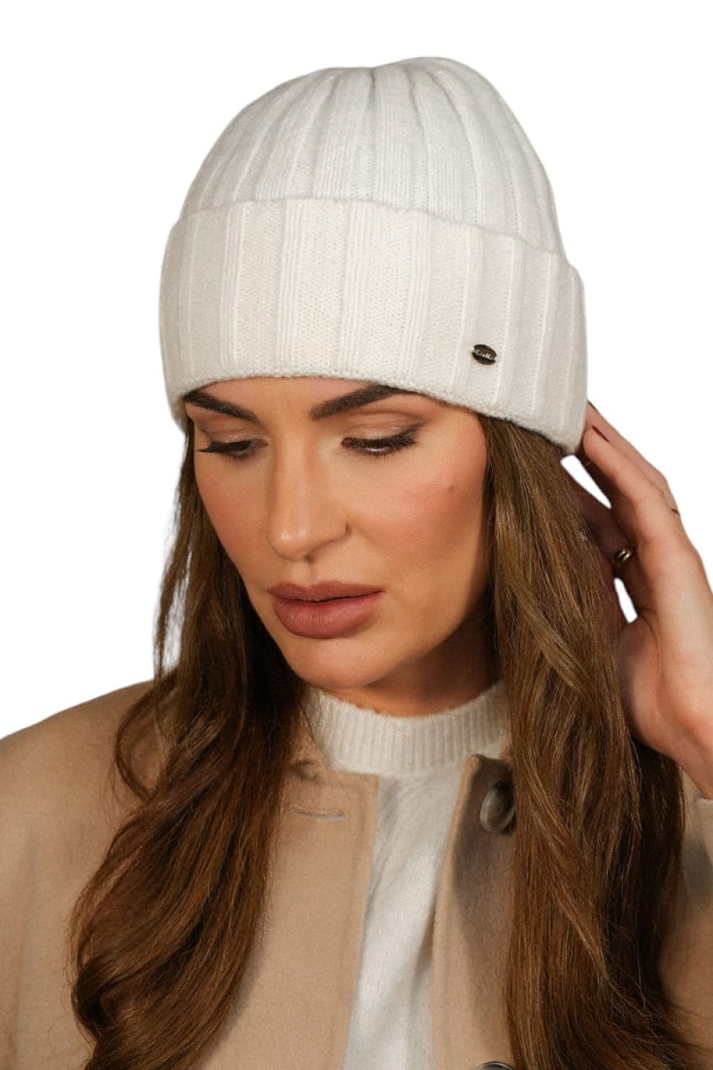 Premium TAHIRA Women's Woolen Hat in Lime with Structural Knit and Wide Cuff