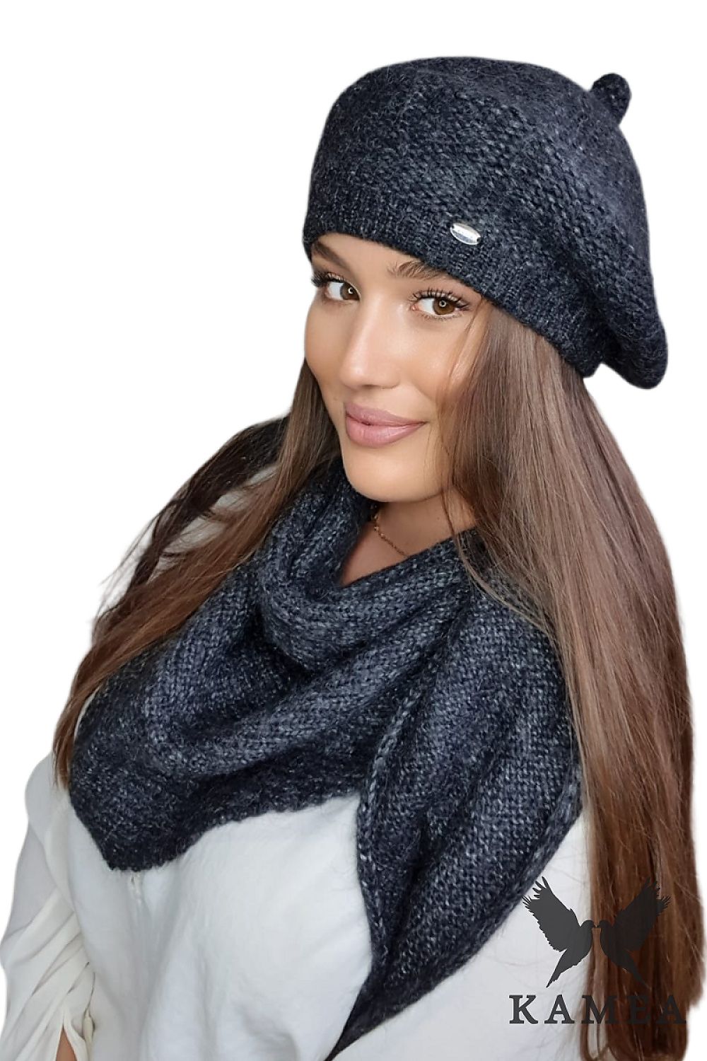 Premium Ofelia Pink Merino Wool Beret For Women With Polar Fleece Lining