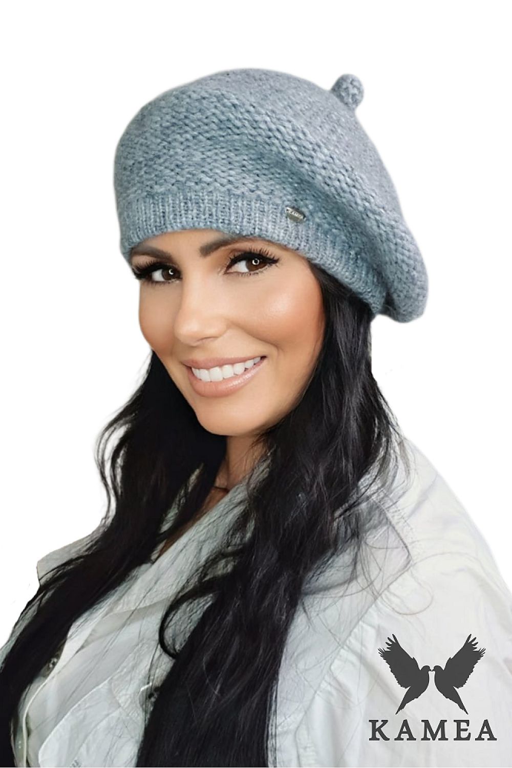 Premium Ofelia Pink Merino Wool Beret For Women With Polar Fleece Lining