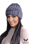 Premium HERA Women's Cap in Jeans Colour, Soft High-Quality Yarn, Stylish Rolled Edge Design