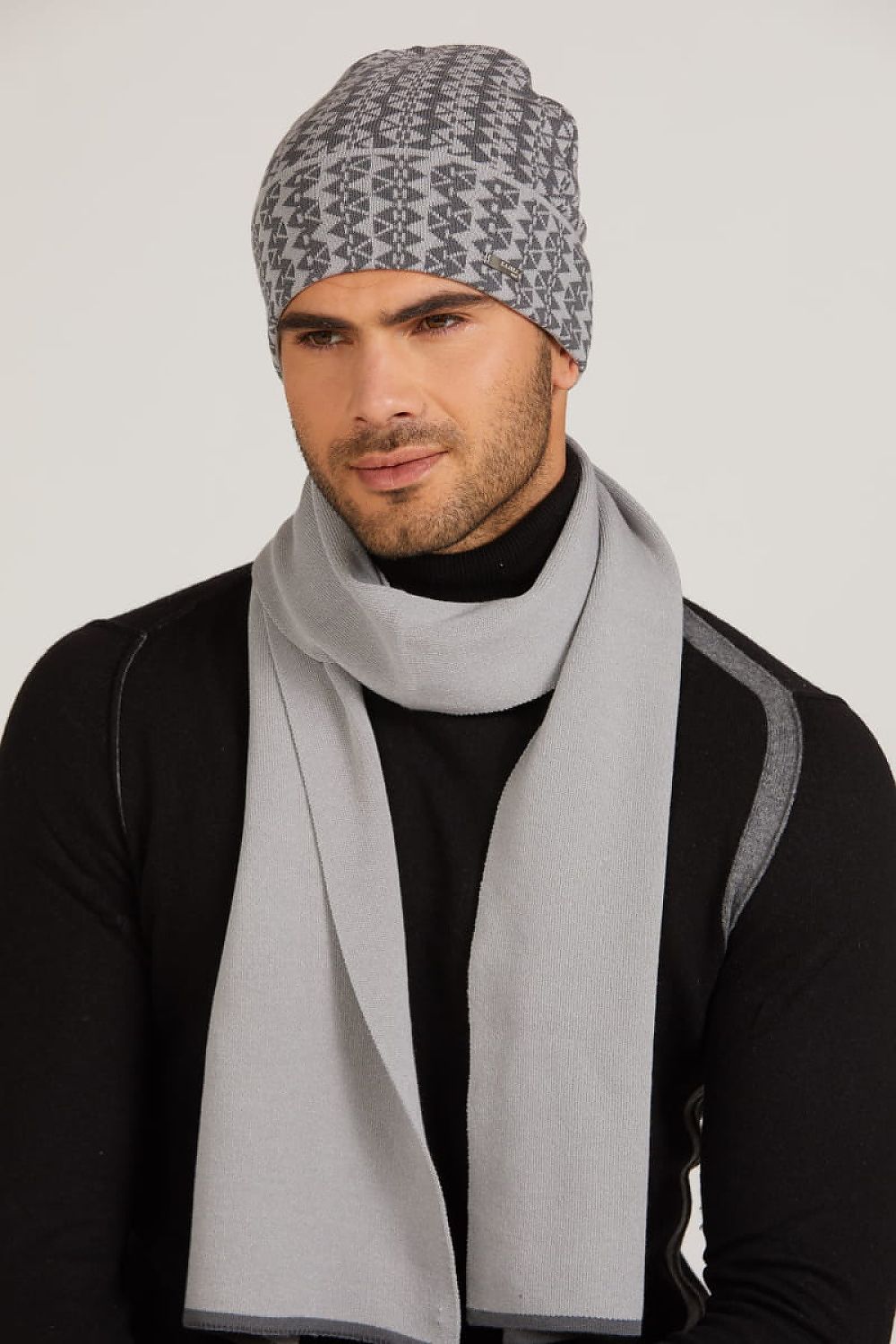 Kamea Pablo Premium Men’s Black Winter Hat - Luxurious Two-Tone Viscose Design