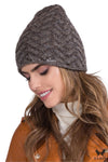 Premium Kamea WENUS Women's Hat with Mohair Wool, Lined for Warmth and Elegance, Sequined Fir Tree Pattern