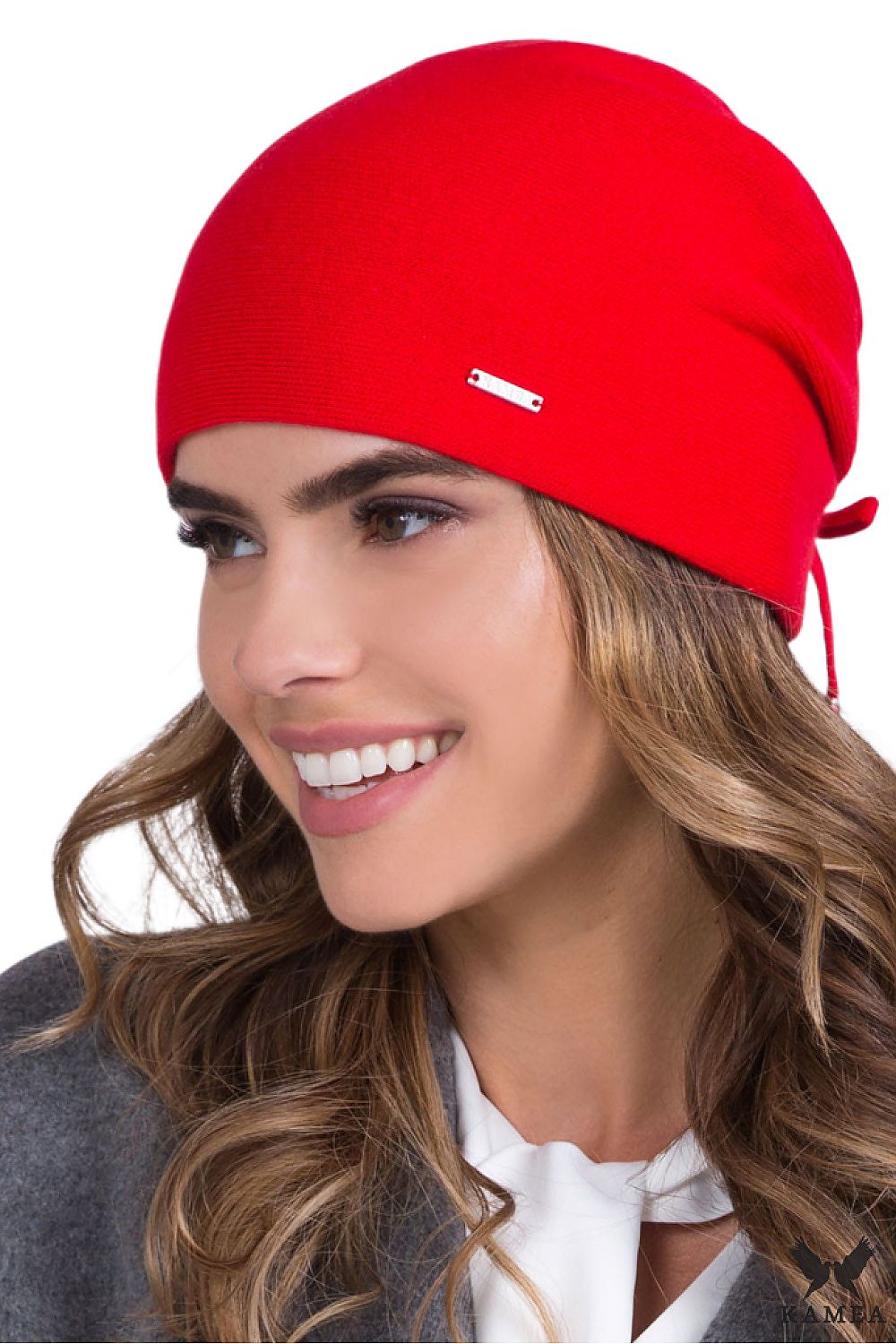 Premium Coral Women's Hat by Kamea - Classic Elegance with Lined Warmth and Silver Emblem