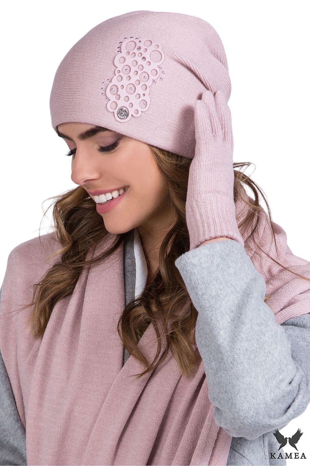 Premium Women's Mustard Kamea Hat with Zircon Decoration and Comfortable Lining