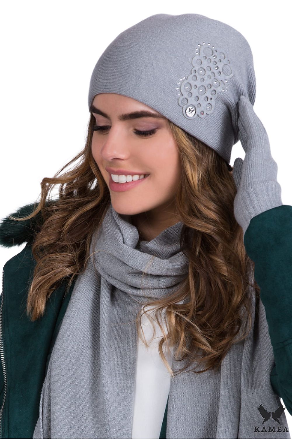 Premium Women's Mustard Kamea Hat with Zircon Decoration and Comfortable Lining