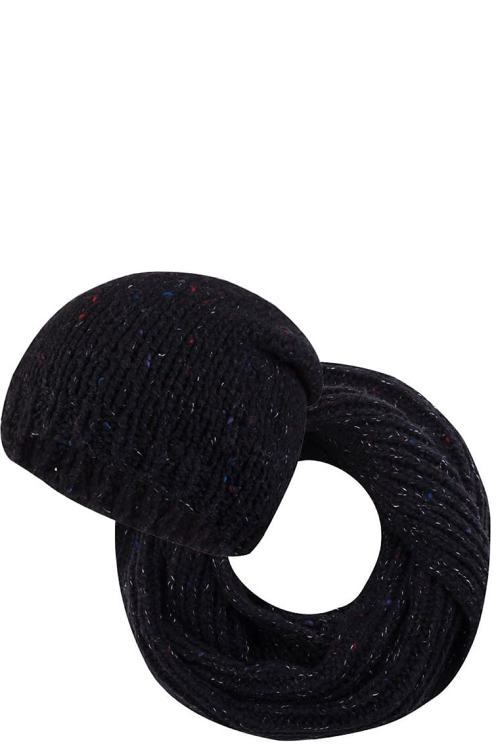 Premium Ameli Black Hat And Scarf Set - Comfortable, Warm, Elegant Winter Accessory