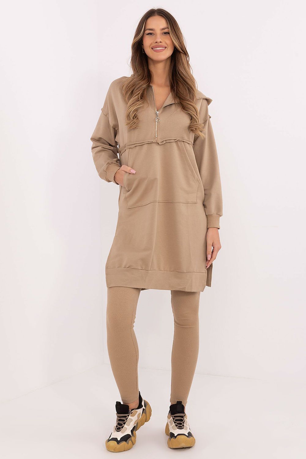 Luxury Women's Hoodie And Leggings Set, Size EU 0, Cotton Blend, Comfort Fit For Casual Styling