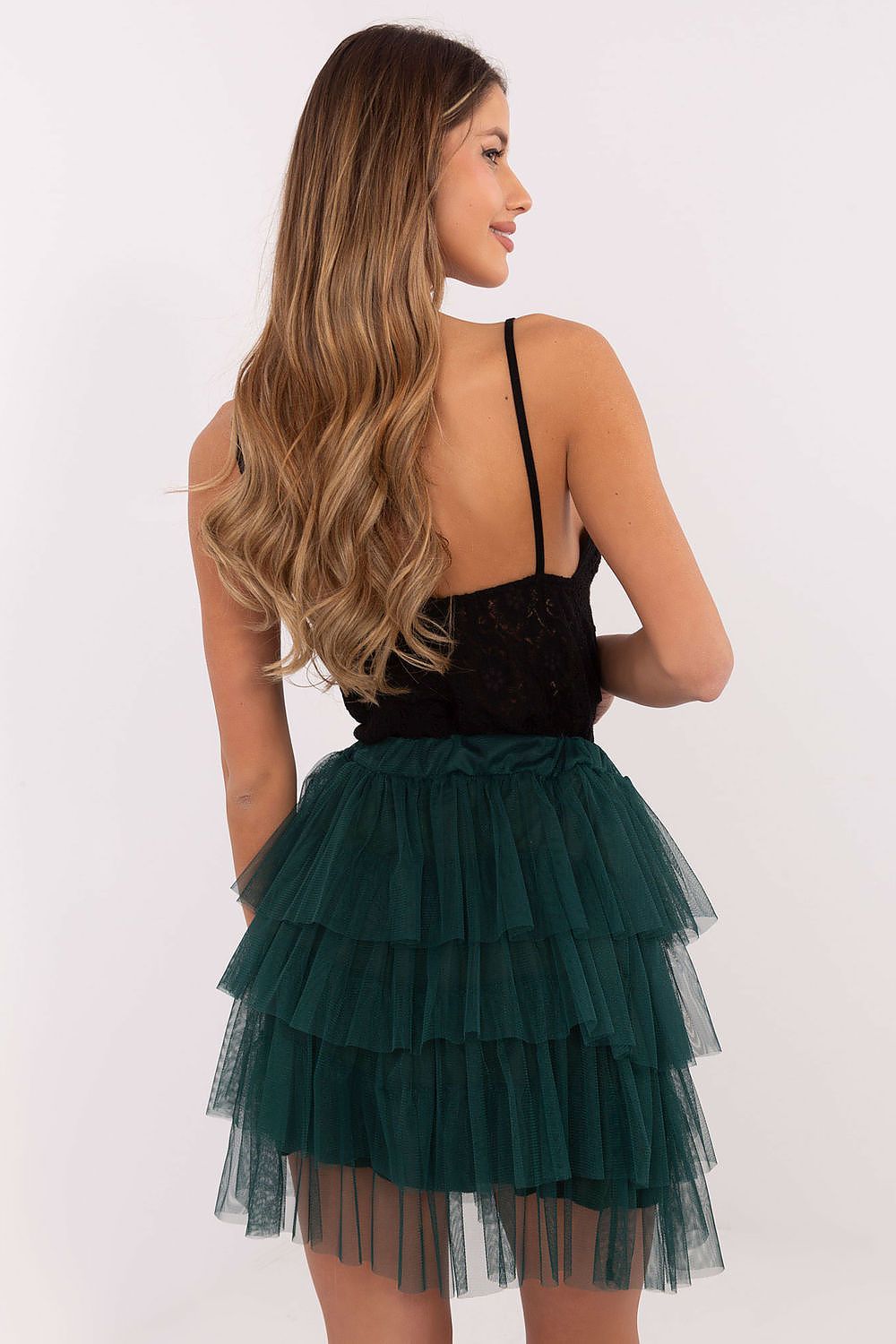 Elegant Mini Tulle Skirt With Frills, Och Bella, EU Size 0, Comfort Fit For Special Occasions