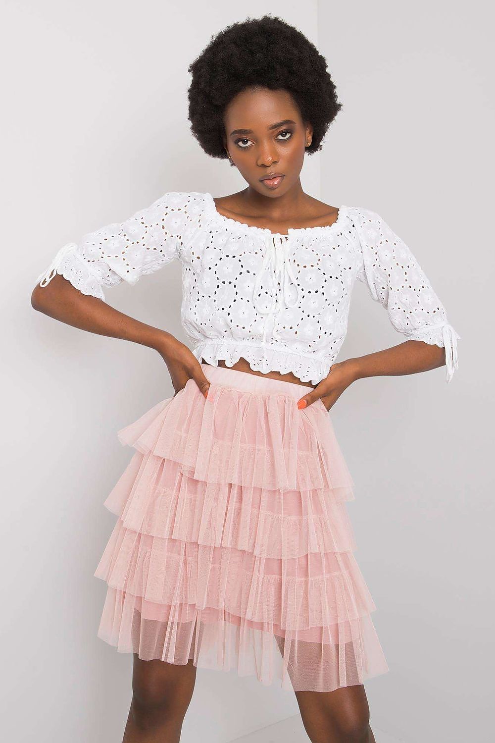 Elegant Mini Tulle Skirt With Frills, Och Bella, EU Size 0, Comfort Fit For Special Occasions