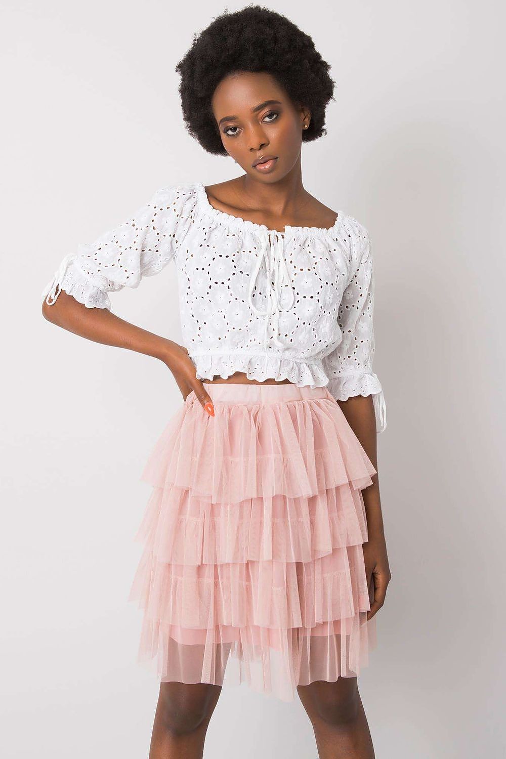 Elegant Mini Tulle Skirt With Frills, Och Bella, EU Size 0, Comfort Fit For Special Occasions