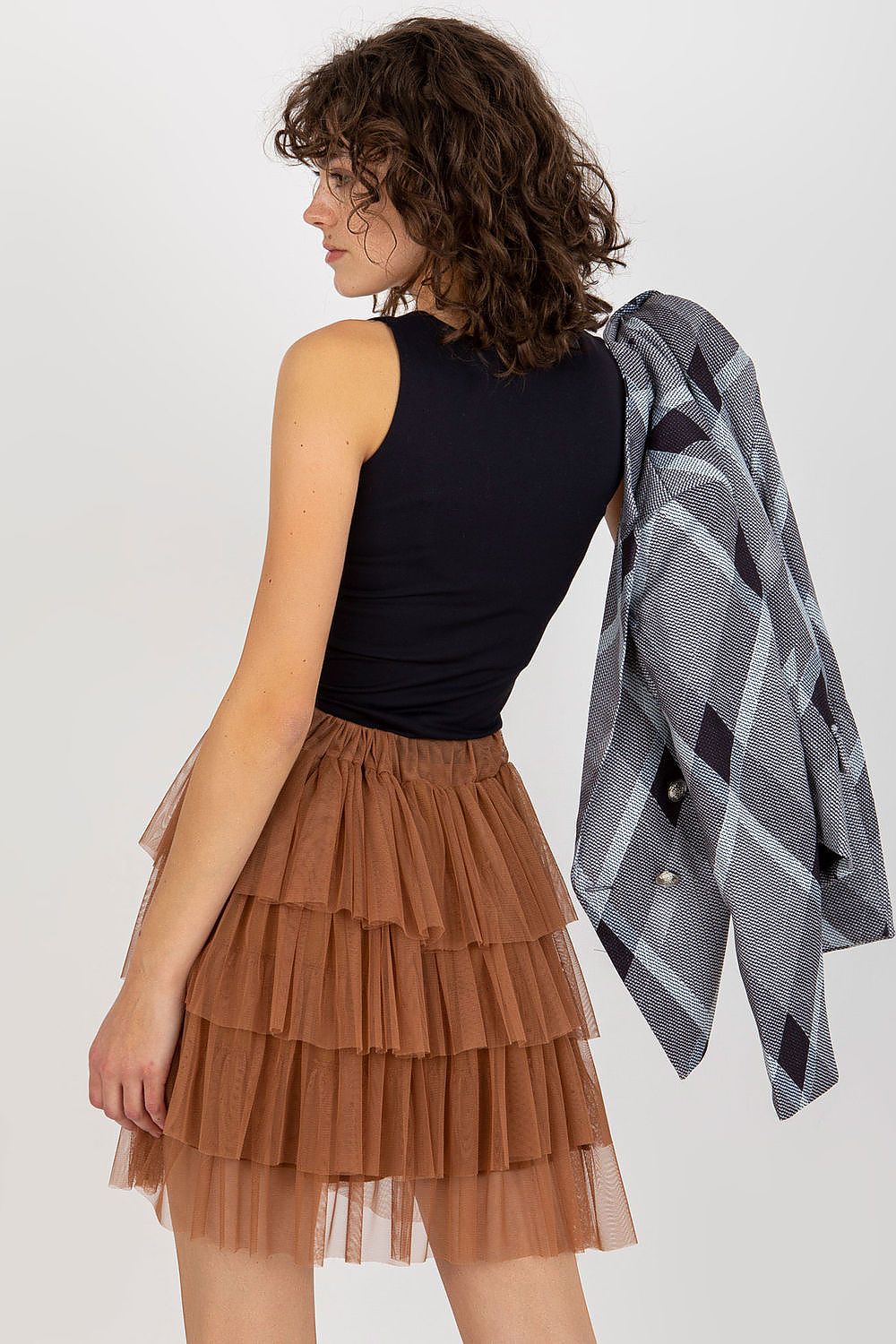 Elegant Mini Tulle Skirt With Frills, Och Bella, EU Size 0, Comfort Fit For Special Occasions