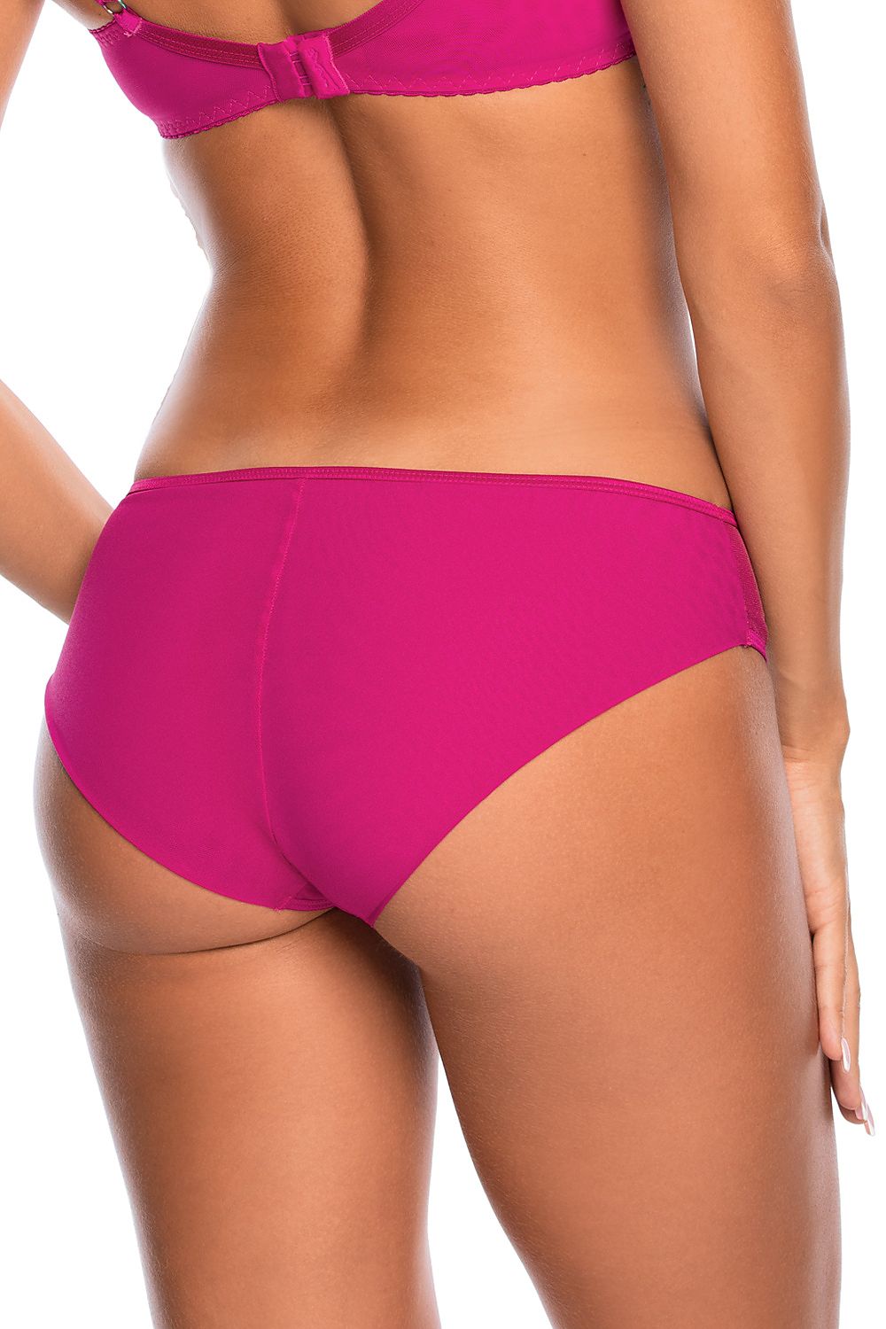 Luxurious Fuchsia Tulle Panties by Axami – Sizes XS to XL with Elegant Shimmering Embroidery