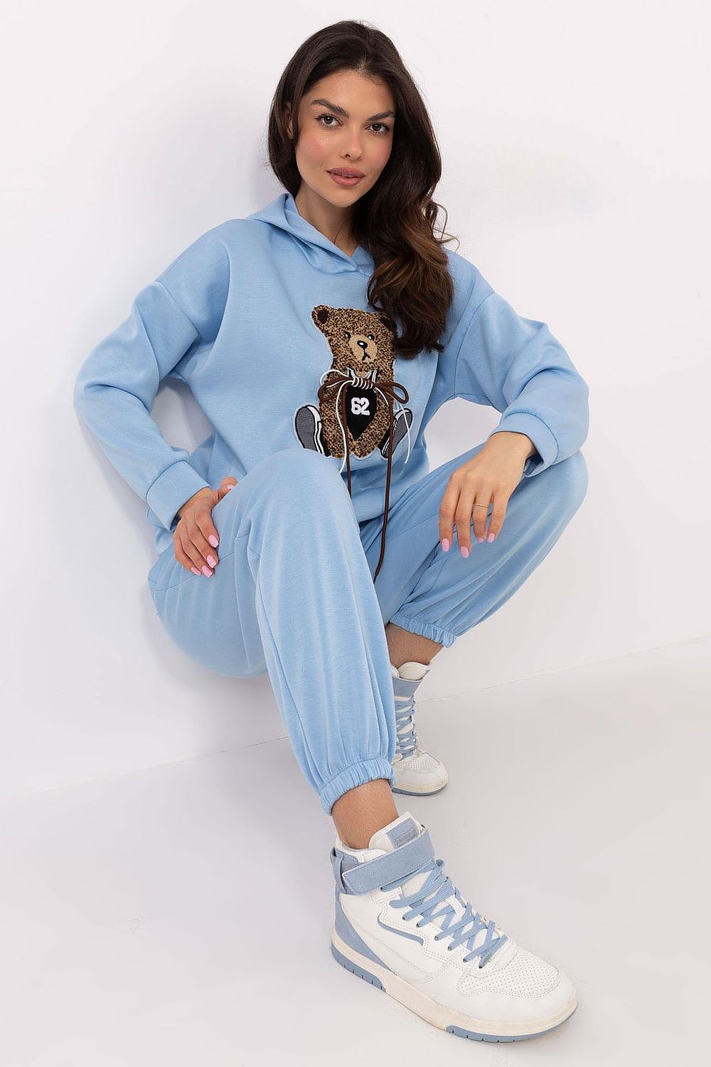 Luxurious Women's Tracksuit Set by Italy Moda - Hoodie & Pants, EU Size 0, Soft Viscose Blend