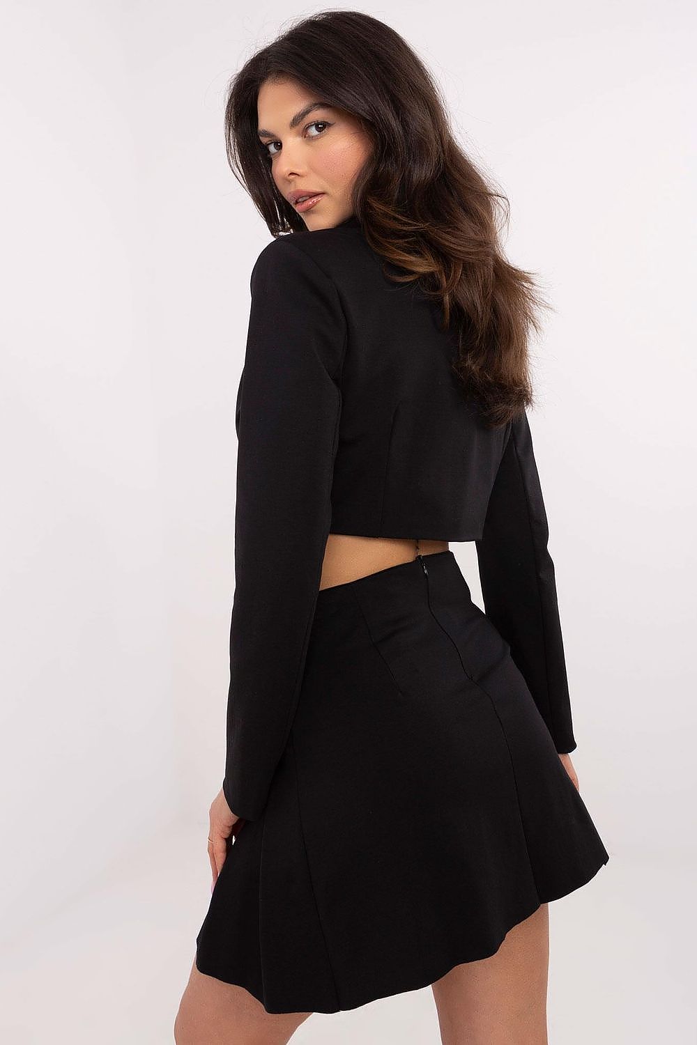 Elegant Pleated Short Skirt by Italy Moda | Size S/M, L/XL | Cotton Blend for Comfort and Style