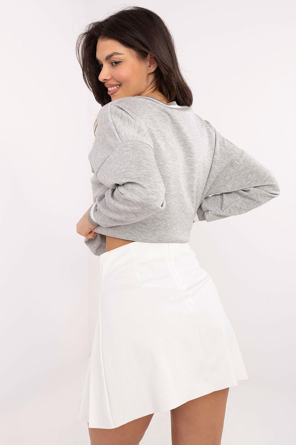 Elegant Pleated Short Skirt by Italy Moda | Size S/M, L/XL | Cotton Blend for Comfort and Style