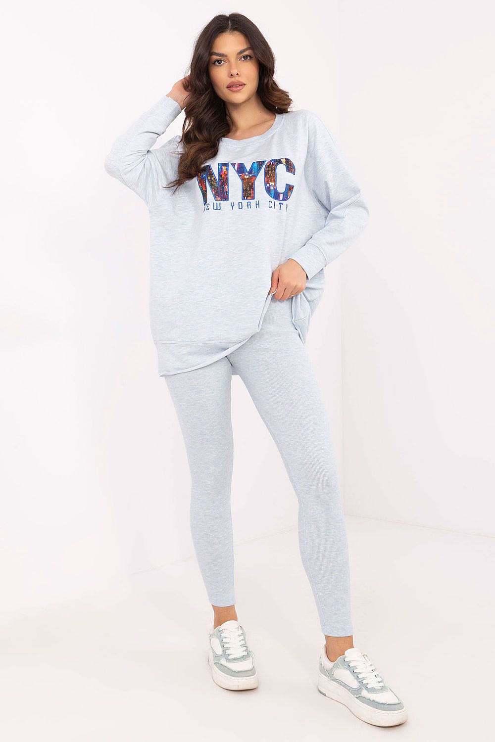 Luxury Women's Set: Comfort Sweatshirt & High Waist Leggings, EU Size 0 - Factory Price