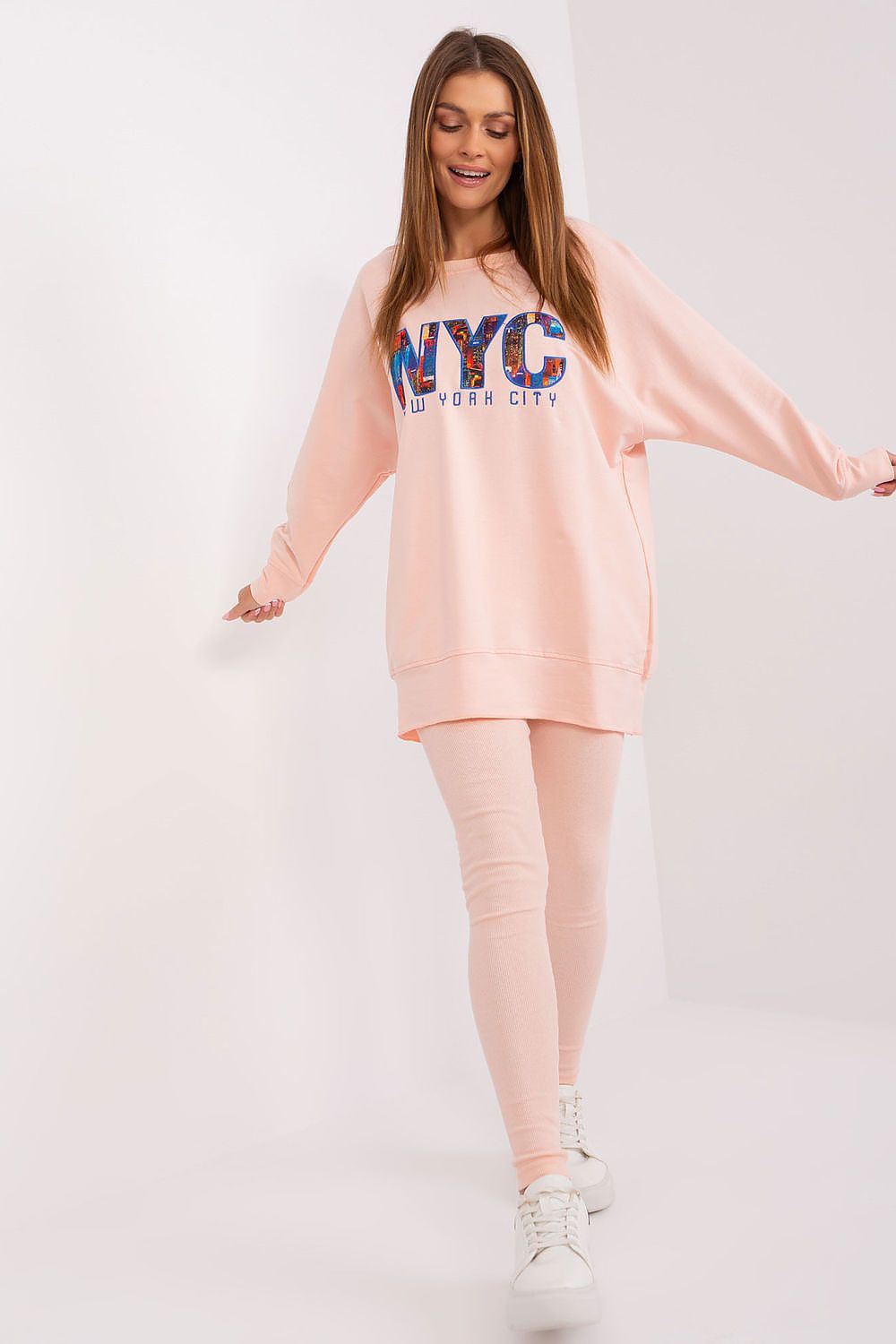 Luxury Women's Set: Comfort Sweatshirt & High Waist Leggings, EU Size 0 - Factory Price