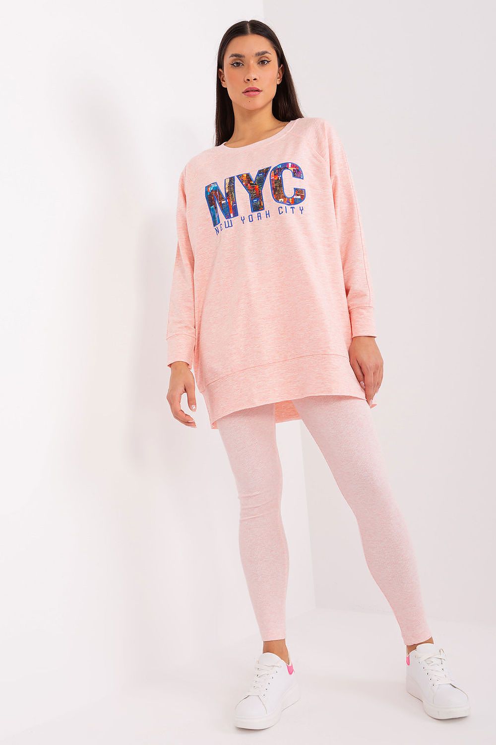 Luxury Women's Set: Comfort Sweatshirt & High Waist Leggings, EU Size 0 - Factory Price
