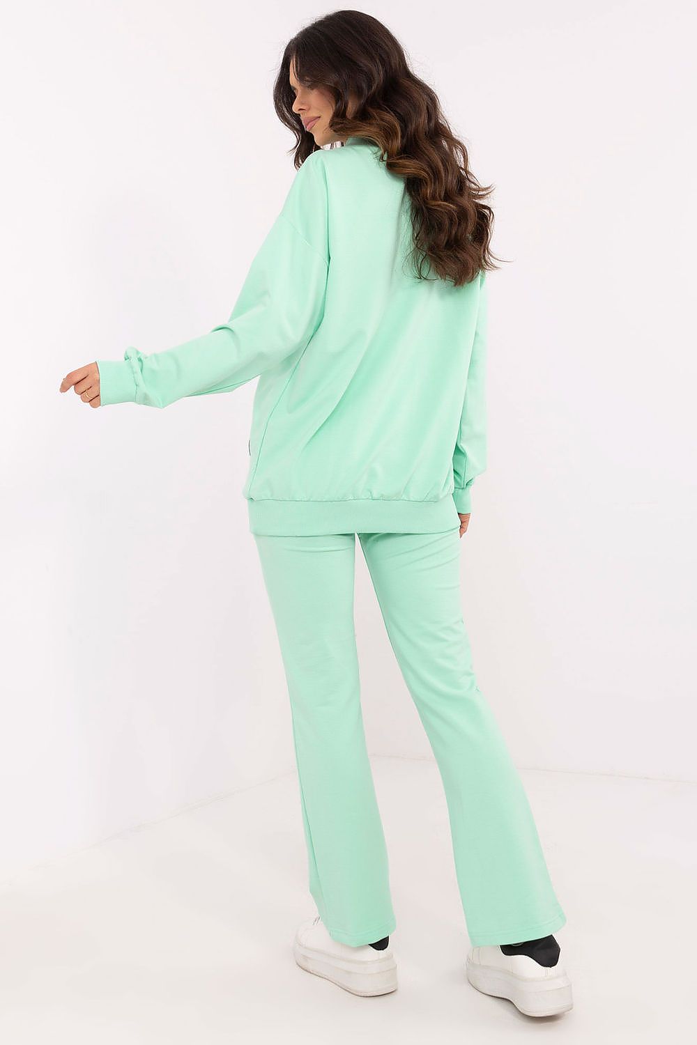 Luxury Women's 2-Piece Set with Long-Sleeve Blouse & High-Waist Straight-Leg Pants, EU Size 0, by Factory Price