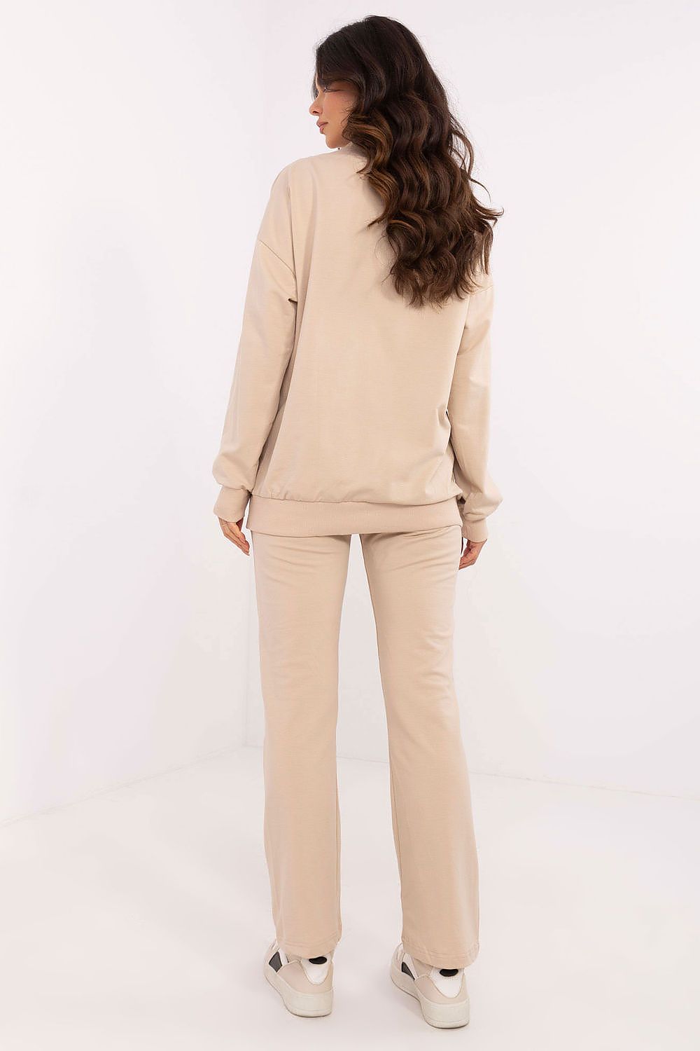 Luxury Women's 2-Piece Set with Long-Sleeve Blouse & High-Waist Straight-Leg Pants, EU Size 0, by Factory Price