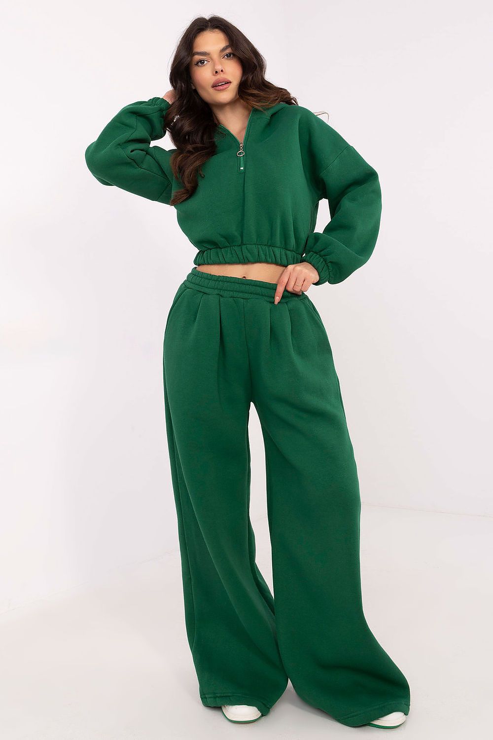 Luxury Women's Tracksuit Set in Size EU 0 - Stylish Hoodie with Wide-Leg Pants, Comfortable Fit