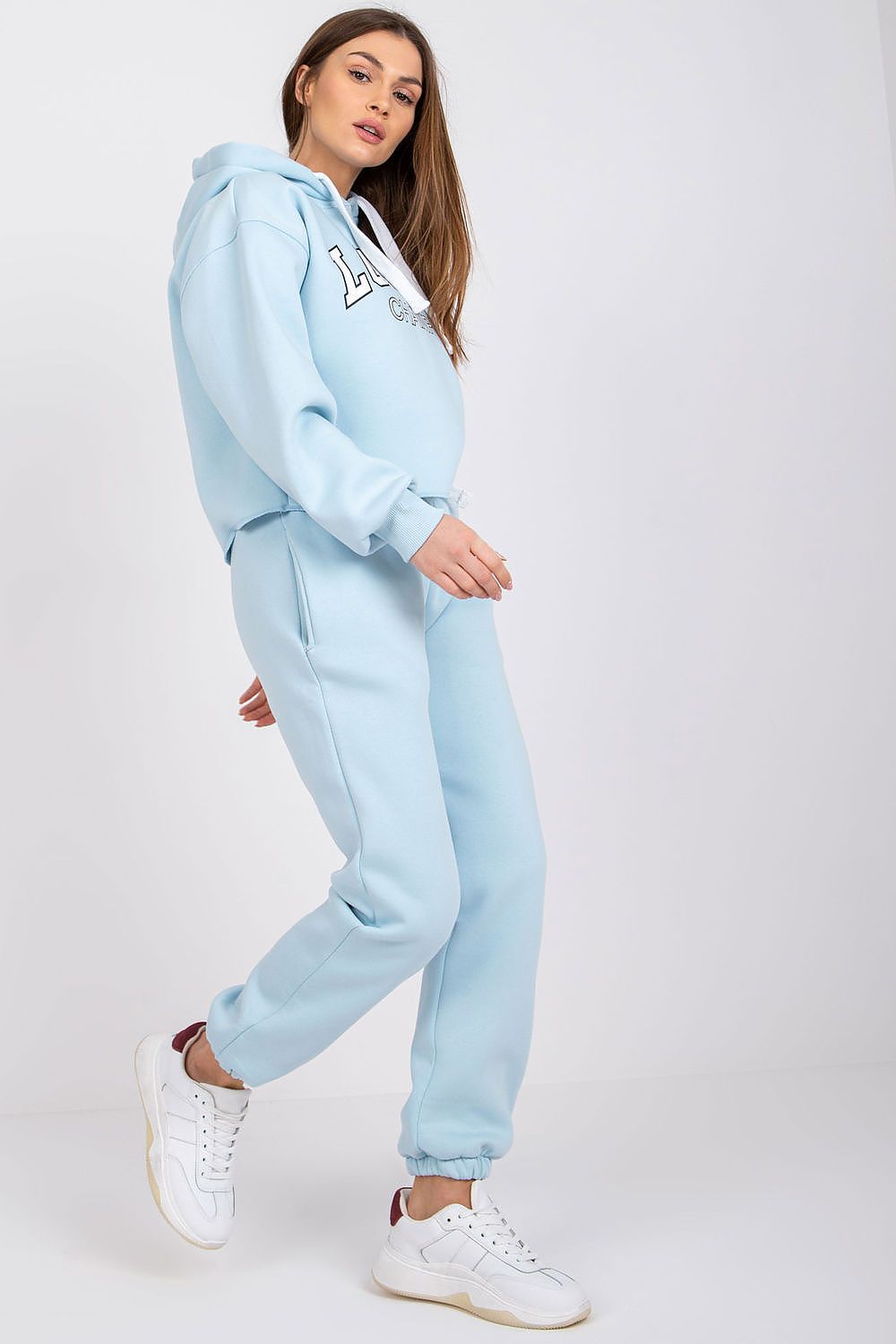 Ex Moda Casual Tracksuit Set - Cotton Blend Hoodie & Pants, EU 0, Modern Urban Style