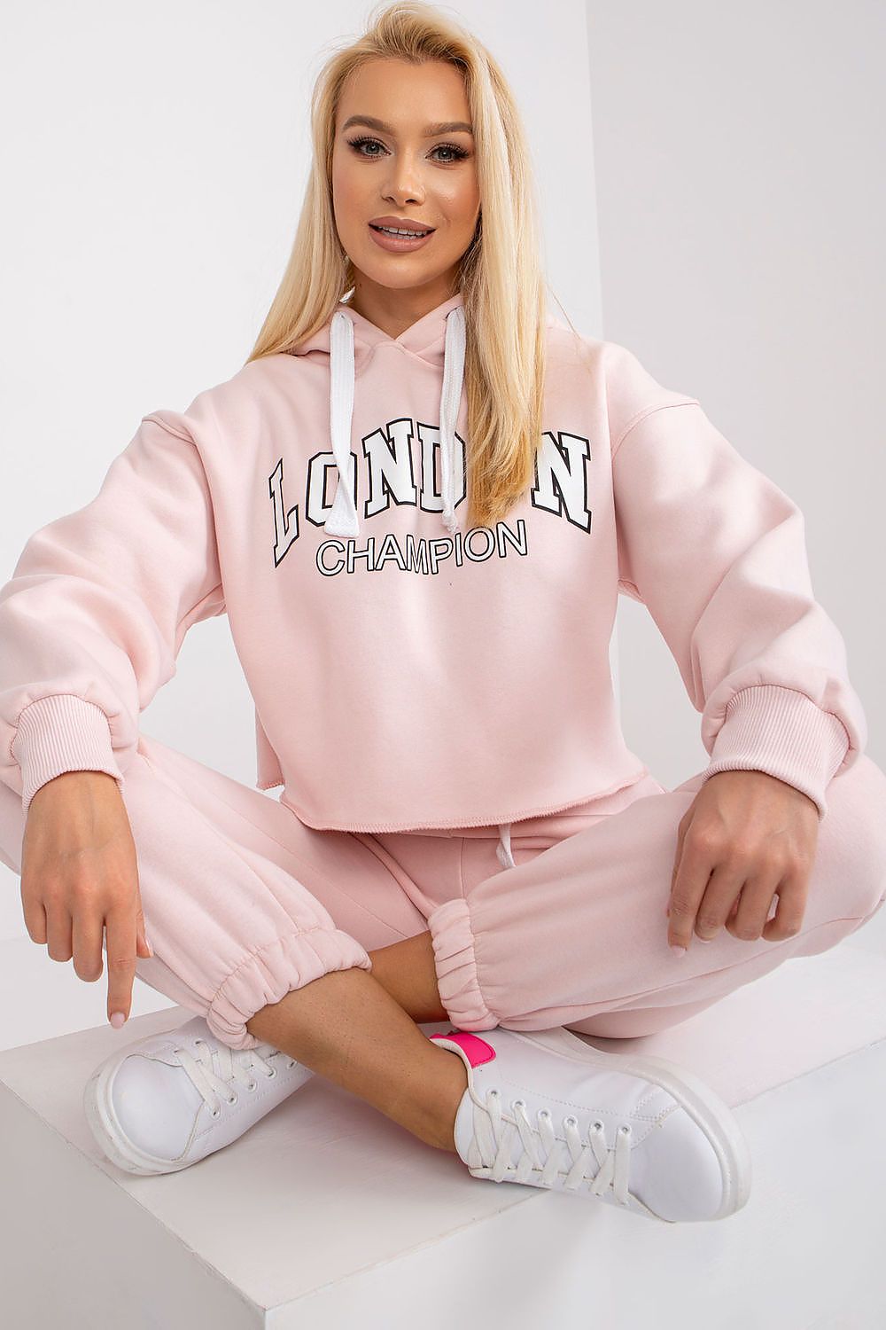 Ex Moda Casual Tracksuit Set - Cotton Blend Hoodie & Pants, EU 0, Modern Urban Style