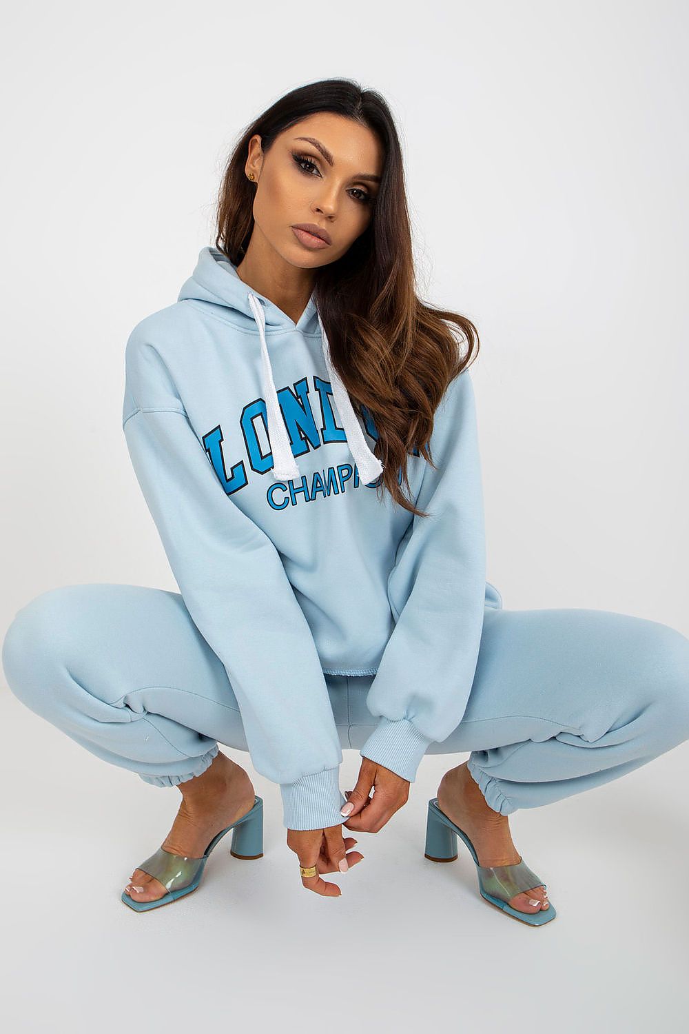 Ex Moda Casual Tracksuit Set - Cotton Blend Hoodie & Pants, EU 0, Modern Urban Style