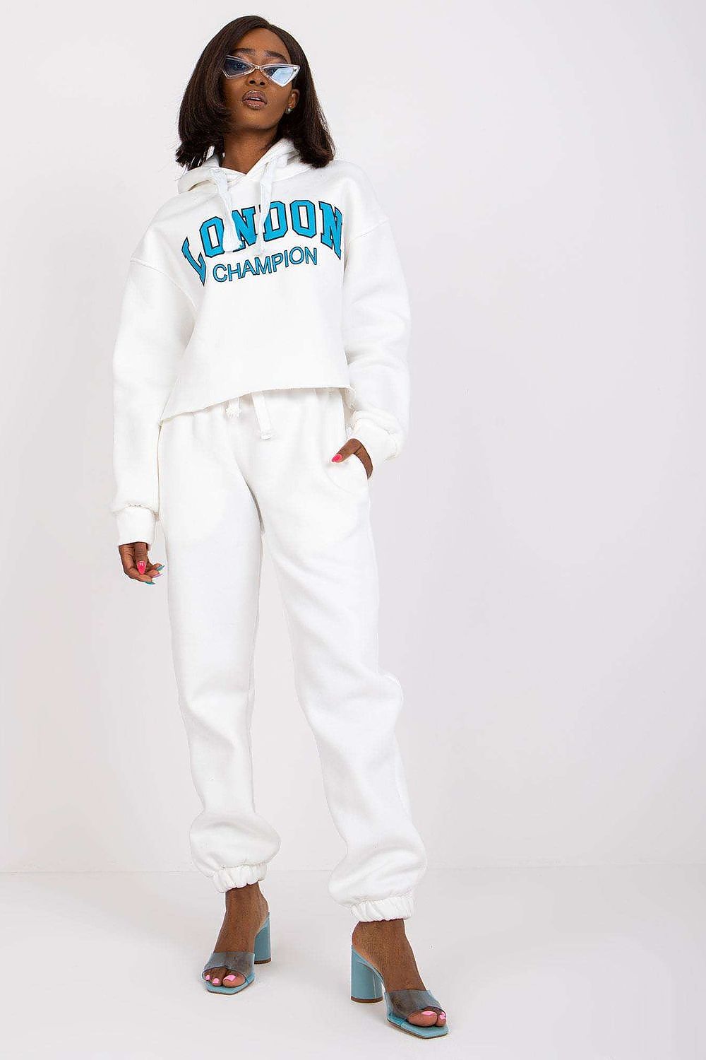 Ex Moda Casual Tracksuit Set - Cotton Blend Hoodie & Pants, EU 0, Modern Urban Style