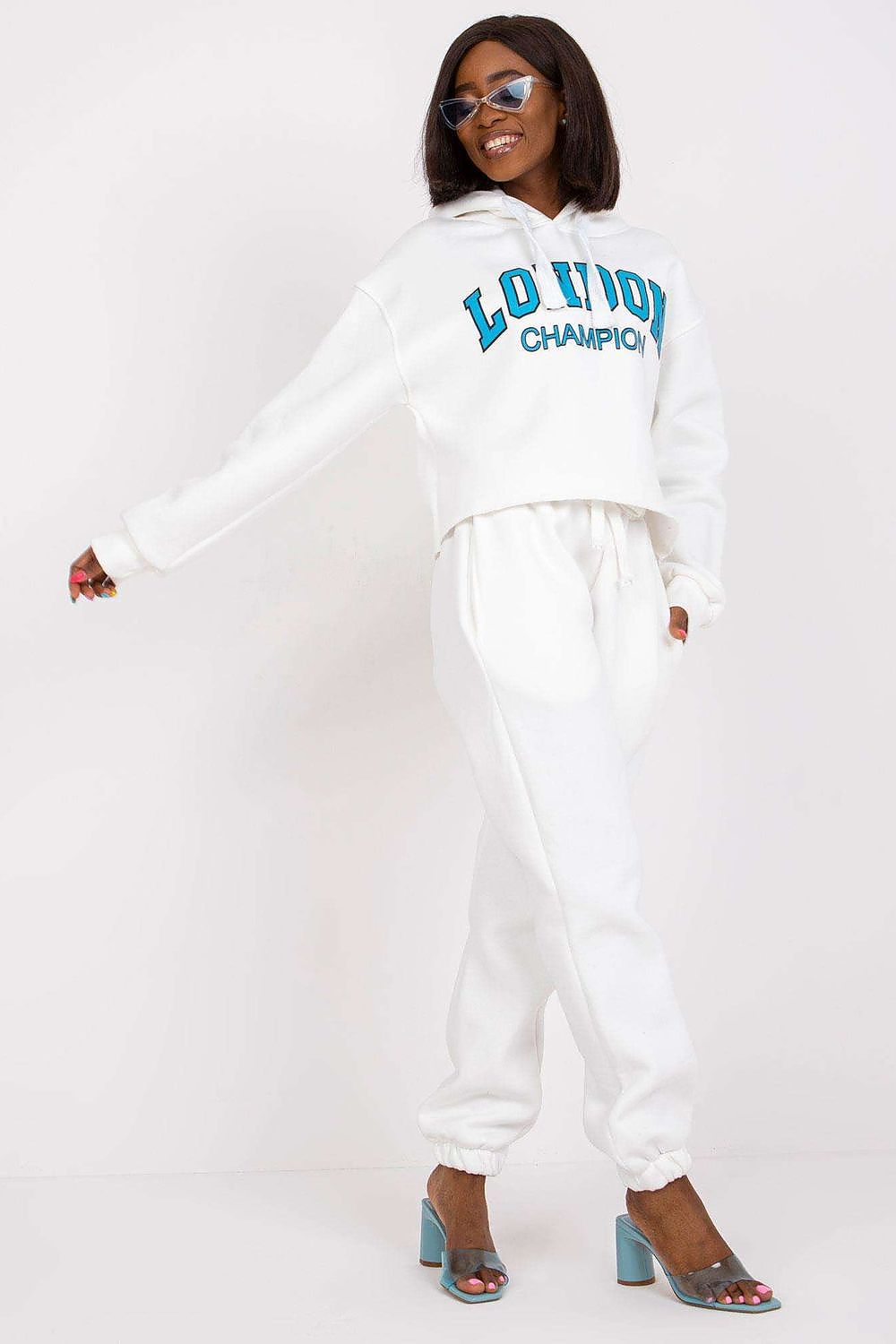 Ex Moda Casual Tracksuit Set - Cotton Blend Hoodie & Pants, EU 0, Modern Urban Style
