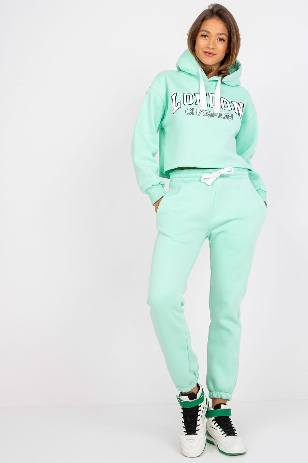 Ex Moda Casual Tracksuit Set - Cotton Blend Hoodie & Pants, EU 0, Modern Urban Style