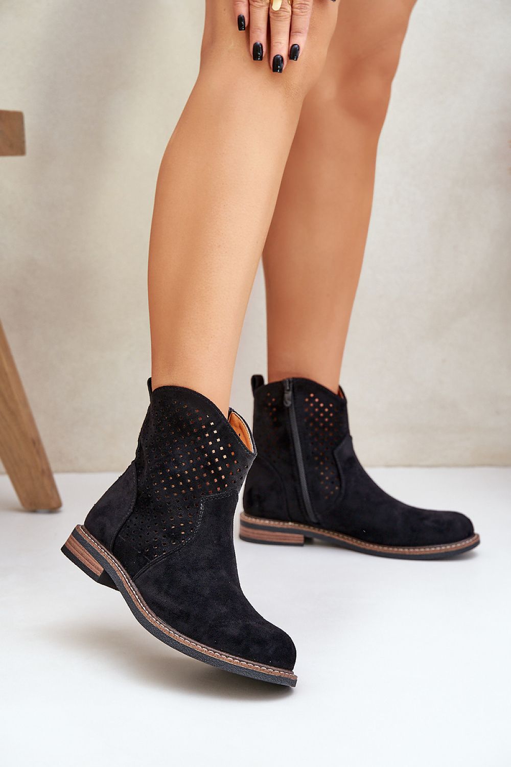 Step In Style Women's Eco Suede Ankle Boots, Breathable Design, Sizes EU 36-41, Rounded Toe