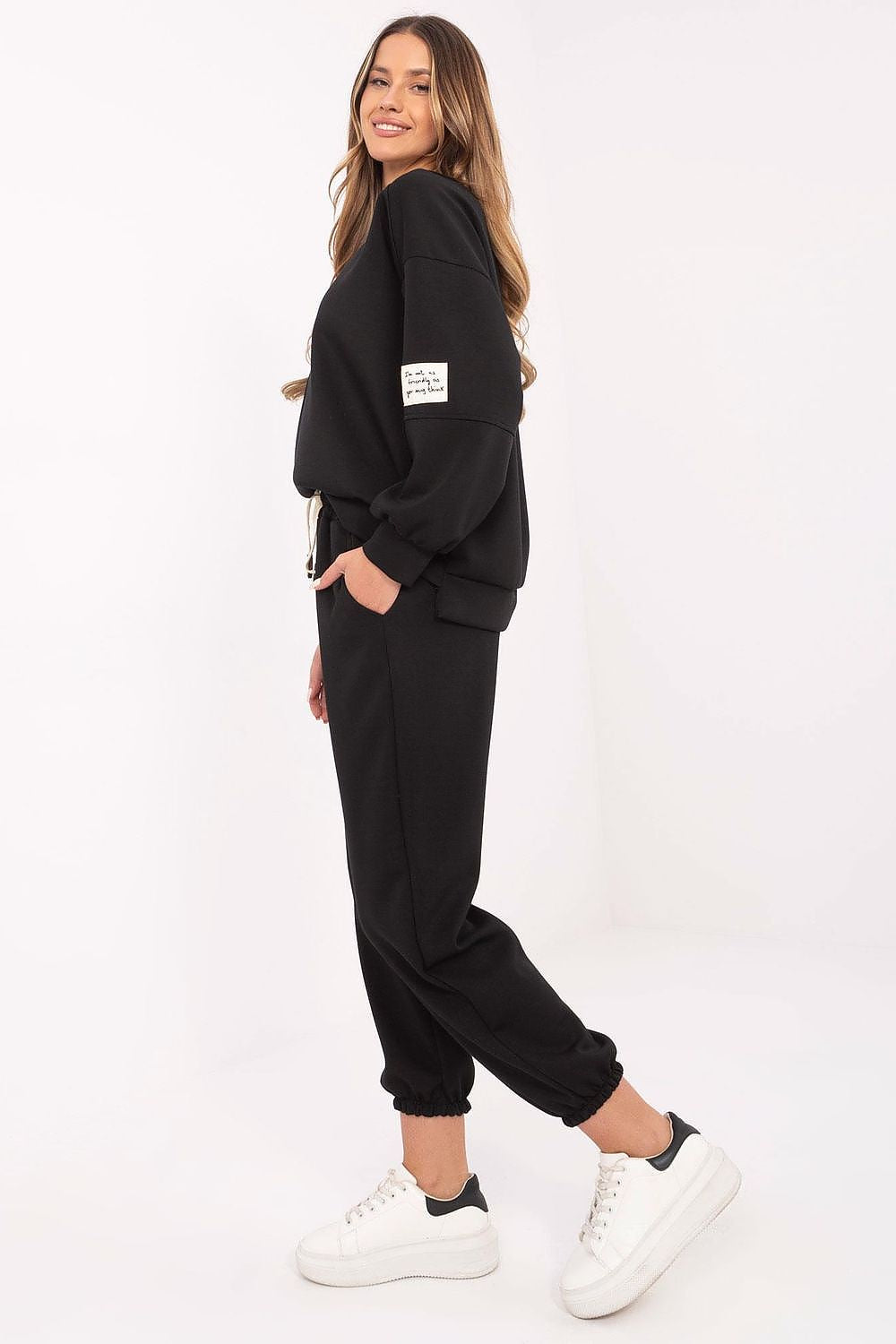 Italy Moda Women's Casual Tracksuit Set EU Size 0 - Soft Viscose, Cotton, Elastane Blend, Stylish Comfort